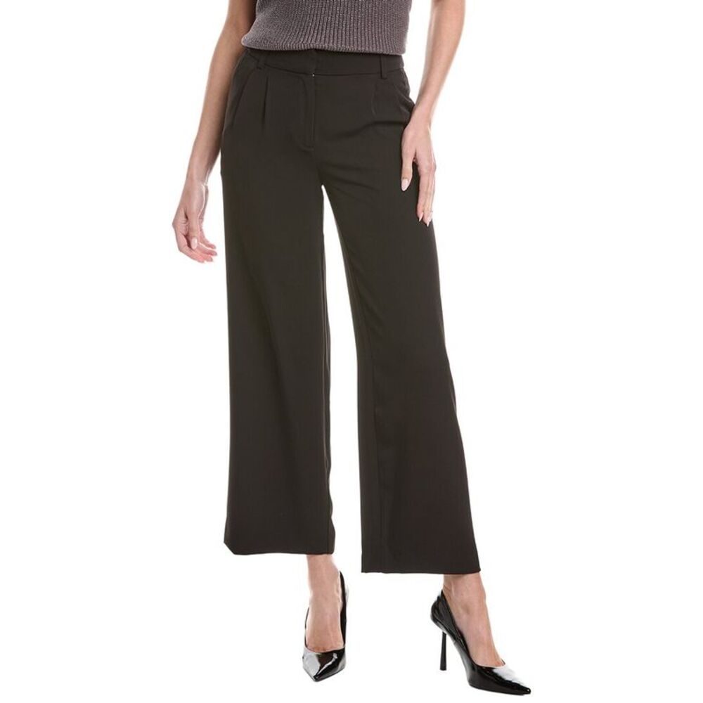 Nicole Miller Womens  Solid Pant, Black